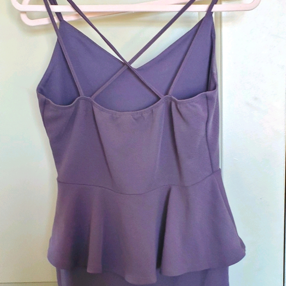 Peplum gray dress